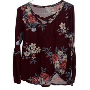 🌹VIAMOR FLORAL TIE KNOT BLOUSE